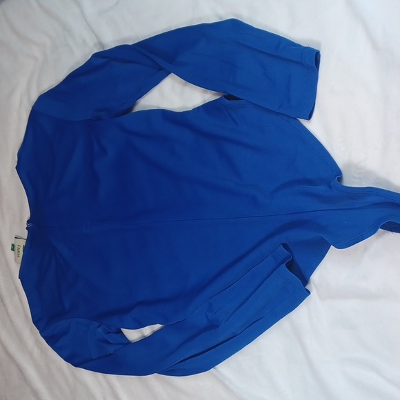 Farm Rio Cobalt Blue Cowl Neck Long Sleeve Bodysuit M - Picture 14 of 15